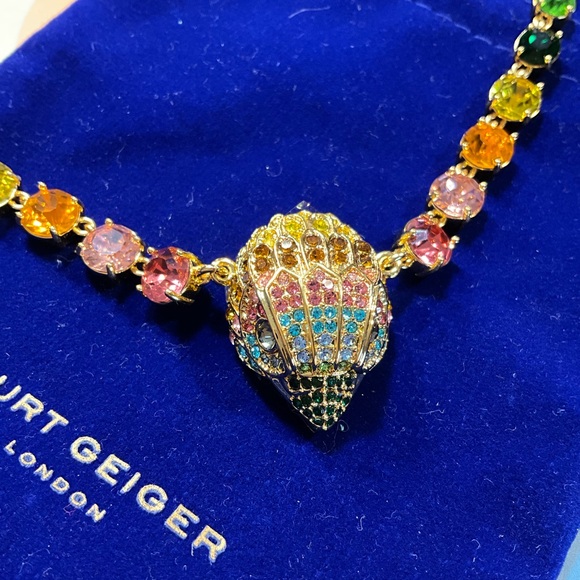 NWT$188 Kurt Geiger LONDON Pave Eagle Rainbow Rhinestone Necklace - Picture 5 of 6